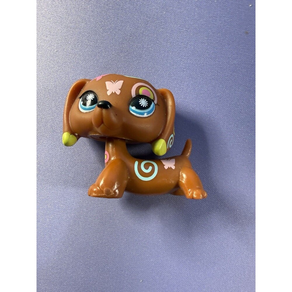 Littlest Pet Shop LPS #1010 Postcard Pets Tattoo Deco Dachshund Dog  2006 Hasbro